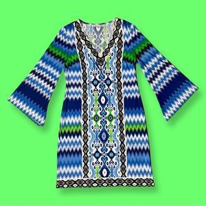 60s Inspired Maggy London Bell Sleeve Dress